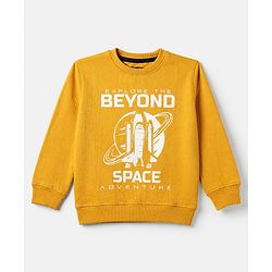 Pine Kids Cotton Mix Knit Full Sleeves Sweatshirt With Text Print Pack of 3 - Navy Blue, Red & Yellow