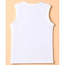 Pine Kids 100% Cotton Woven Shirt and Tank Top with Full Sleeves, Ready For Change Print - White