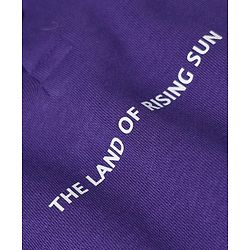 Pine Kids Cotton Mix Knit Sweatshirts with Full Sleeves and Japan Tokyo Print in Purple