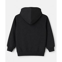 Pine Kids Cotton Mix Knit Sweatshirts with Full Sleeves and Queens Print in Black