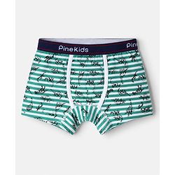 Pine Kids Cotton Elastane Knit Trunks With Animal Print Pack of 3 - Blue Green & Black