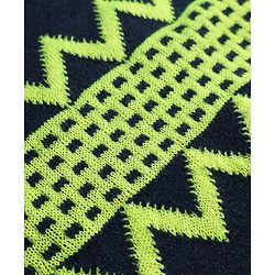 Pine Kids Pullover with Full Sleeves and Geometric Design in Black