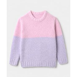 Pine Kids Knit Pullover with Full Sleeves and Color Block Design in Blue for 4-5 Years