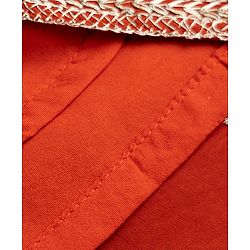 Pine Kids Woven Sleeveless Choli & Lehenga Set With Sequinned Embroidery & Dupatta - Rust Orange