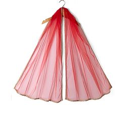 Pine Kids Woven Sleeveless Choli & Lehenga Set With Sequinned Embroidery & Dupatta - Red