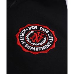 Pine Kids 100% Cotton Knit Sweatshirt with Full Raglan Sleeves and New York City Print in Black