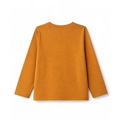 Pine Kids 100% Cotton Knit T-Shirts with Full Sleeves and Mighty Crusher Print in Brown for 4-5 Years