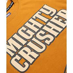Pine Kids 100% Cotton Knit T-Shirts with Full Sleeves and Mighty Crusher Print in Brown for 4-5 Years