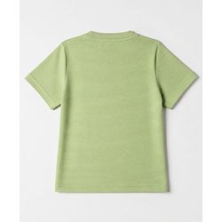 Pine Kids Ottoman Knit Half Sleeves Striped T-Shirt and Pant Set - Green