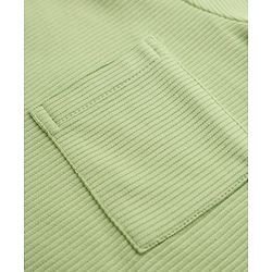 Pine Kids Ottoman Knit Half Sleeves Striped T-Shirt and Pant Set - Green