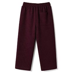 Pine Kids Cotton Ottoman Half Sleeves T-Shirt and Pant with Full Length and Smile Today Patch - Wine