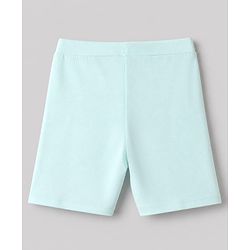 Pine Kids Cotton Lycra Knit Above Knee Length Solid Cycling Shorts Pack of 3 - Light Blue Limegreen & Pink