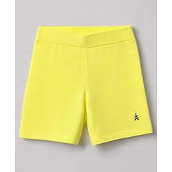 Pine Kids Cotton Lycra Knit Above Knee Length Solid Cycling Shorts Pack of 3 - Light Blue Limegreen & Pink