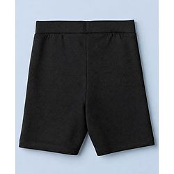 Pine Kids Cotton Lycra Knit Above Knee Length Solid Cycling Shorts Pack of 3 - Beige White & Black
