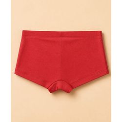 Pine Kids Cotton Elastane Knit Panties With Floral Print Pack of 3 - White Red & Pink