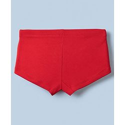 Pine Kids Cotton Elastane Knit Striped Panties With Bow Print & Applique Pack of 3 - White, Red & Pink