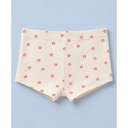 Pine Kids Cotton Elastane Knit Panties With Star Print Pack of 3 - White & Pink