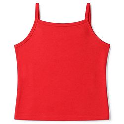 Pine Kids Knit Cotton Lycra Solid Sleeveless Slips with Bow Applique Pack of 3 - Red Pink Navy Blue