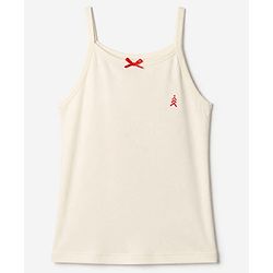 Pine Kids Cotton Lycra Knit Slips with Singlet and Bow Applique Pack of 3 - Red Light Pink & White