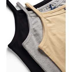 Pine Kids Cotton Mix Knit Slips with Bow Applique in Grey,Black & Cream