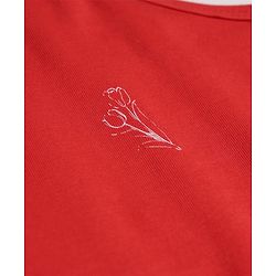 Pine Kids Cotton Lycra Knit Slips with Cherry Print Pack of 3 - Red & White