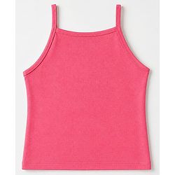 Pine Kids Cotton Lycra Knit Sleeveless Slips with Star Print Pack of 3 - White Pink & Dark Pink