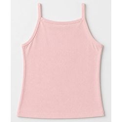 Pine Kids Cotton Lycra Knit Sleeveless Slips with Star Print Pack of 3 - White Pink & Dark Pink