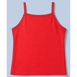 Pine Kids Cotton Lycra Knit Sleeveless Slips with Heart Print Pack of 3 - White Red & Pink