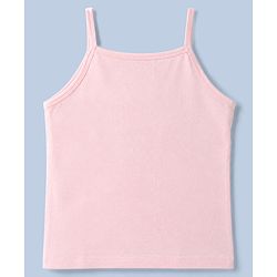 Pine Kids Cotton Lycra Knit Sleeveless Slips with Heart Print Pack of 3 - White Red & Pink