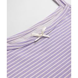 Pine Kids Cotton Mix Knit Slips with Bow Applique and Striped Print in Pink,Sea Green & Purple Pack of 3
