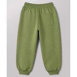 Pine Kids Fleece Knit Full Sleeves Hooded Winter Wear Suit With Text Print - Green
