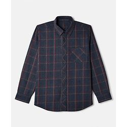Pine Kids 100% Cotton Woven Full Sleeves Checked Shirt and T-Shirt with Shine Through Challenges Embrace To Yourself Print - Grey