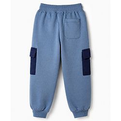 Pine Kids Fleece Full Sleeves Winter Wear Suits with Athletic Club Print in Blue