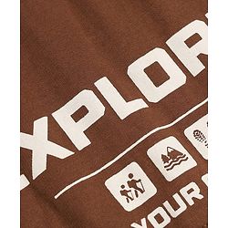 Pine Kids Fleece Knit Full Sleeves Winter Wear Suit With Text Print - Brown