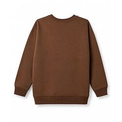 Pine Kids Fleece Knit Full Sleeves Winter Wear Suit With Text Print - Brown