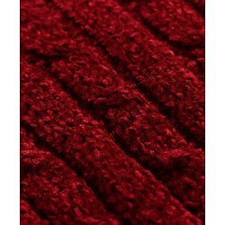Pine Kids Cotton Blend Knit Pullovers with Full Sleeves & Cable Knit Design - Red