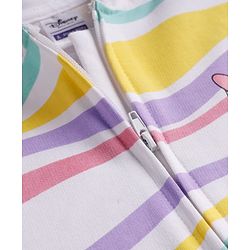 Pine Kids Disney 100% Cotton Terry Knit Hoodies with Full Drop Shoulder Sleeves and Minnie Mouse and Daisy Duck Print in White