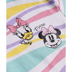 Pine Kids Disney 100% Cotton Terry Knit Hoodies with Full Drop Shoulder Sleeves and Minnie Mouse and Daisy Duck Print in White