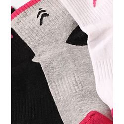 Pine Active Cotton Blend Knit Breathable Ankle Length Athletic Socks Pack of 3 in White Grey
