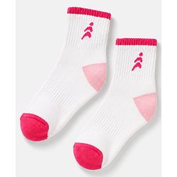 Pine Active Cotton Blend Knit Breathable Ankle Length Athletic Socks Pack of 3 in White Grey