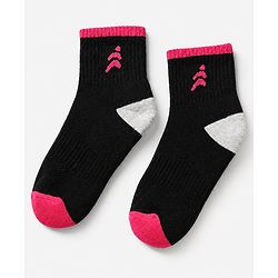 Pine Active Cotton Blend Knit Breathable Ankle Length Athletic Socks Pack of 3 in White Grey