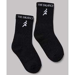 Pine Active Terry Knit Ankle Length Solid Socks Pack of 5 in Black, Grey, Black, Red