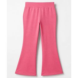 Pine Active Knit Full Length Aero Soft Staright Fit Leggings with Logo Print - Pink