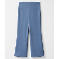 Pine Active Knit Full Length Aero Soft Staright Fit Leggings with Logo Print - Blue