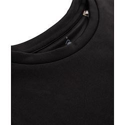 Pine Active Knit Solid 4 Way Stretch Aero Soft Thumbhole T-Shirt With Full Sleeves - Black