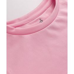 Pine Active Knit 4 Way Stretch Aero Soft Thumbhole Solid T-Shirt with Full Sleeves - Pink