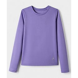 Pine Active Knit 4 Way Stretch Aero Soft Thumbhole Solid T-Shirt with Full Sleeves - Lavender