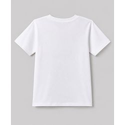 Pine Kids Marvel Cotton Single Jersey Knit Half Sleeves T-Shirts with Captain America Print in White