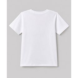 Pine Kids Marvel Cotton Single Jersey Knit Half Sleeves T-Shirts with Captain America Print in White