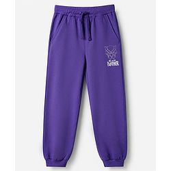 Pine Kids Marvel 100% Cotton Terry Knit Jogger Fit Full Length Pants Pack Of 3 - Blue Red & Purple